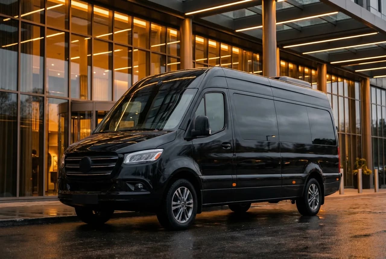 EXECUTIVE VAN · 7–12 SEATS · BLACK · CHAUFFEURED